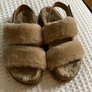 Massimo Dutti Sheepskin fur shearling mules / sandals - size 39/40 EUR
